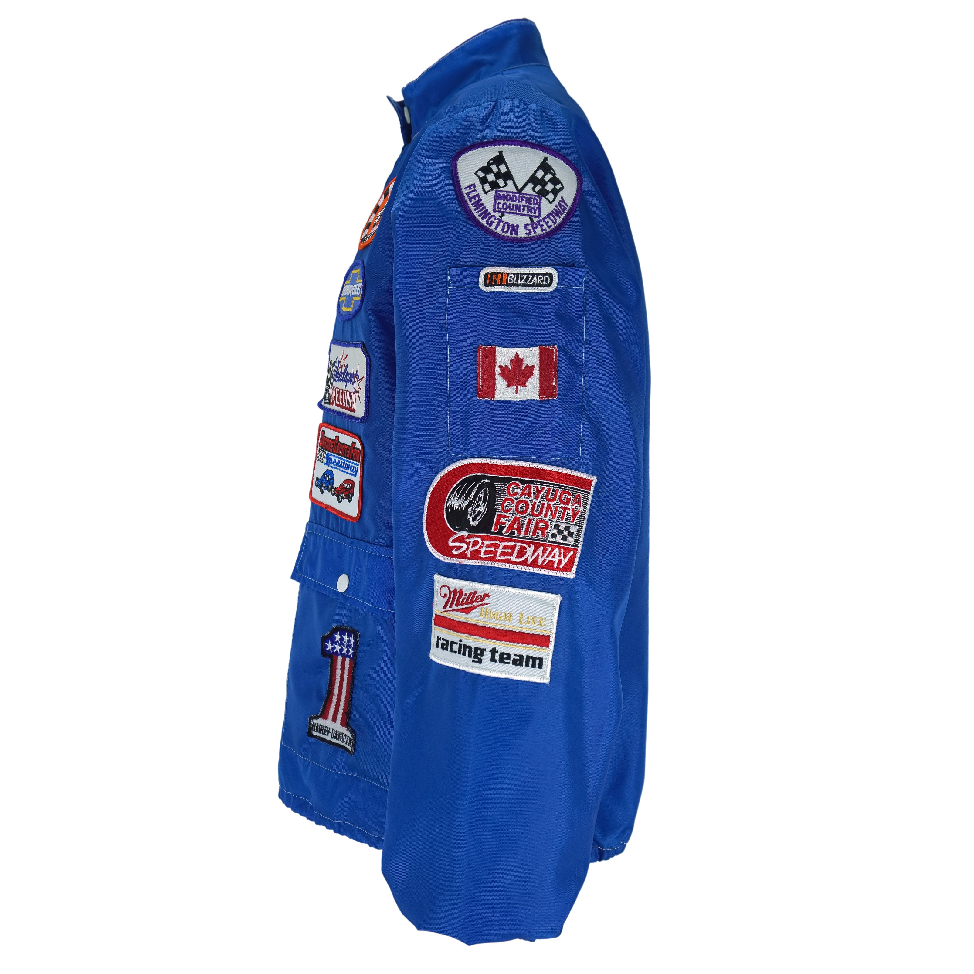 Vintage - CRC Chemicals Racing Team Logos Patched Jacket 1990s Large
