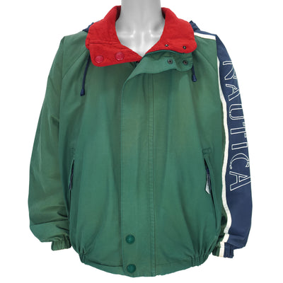 Nautica - Fleece Reversible Jacket 1990s X-Large