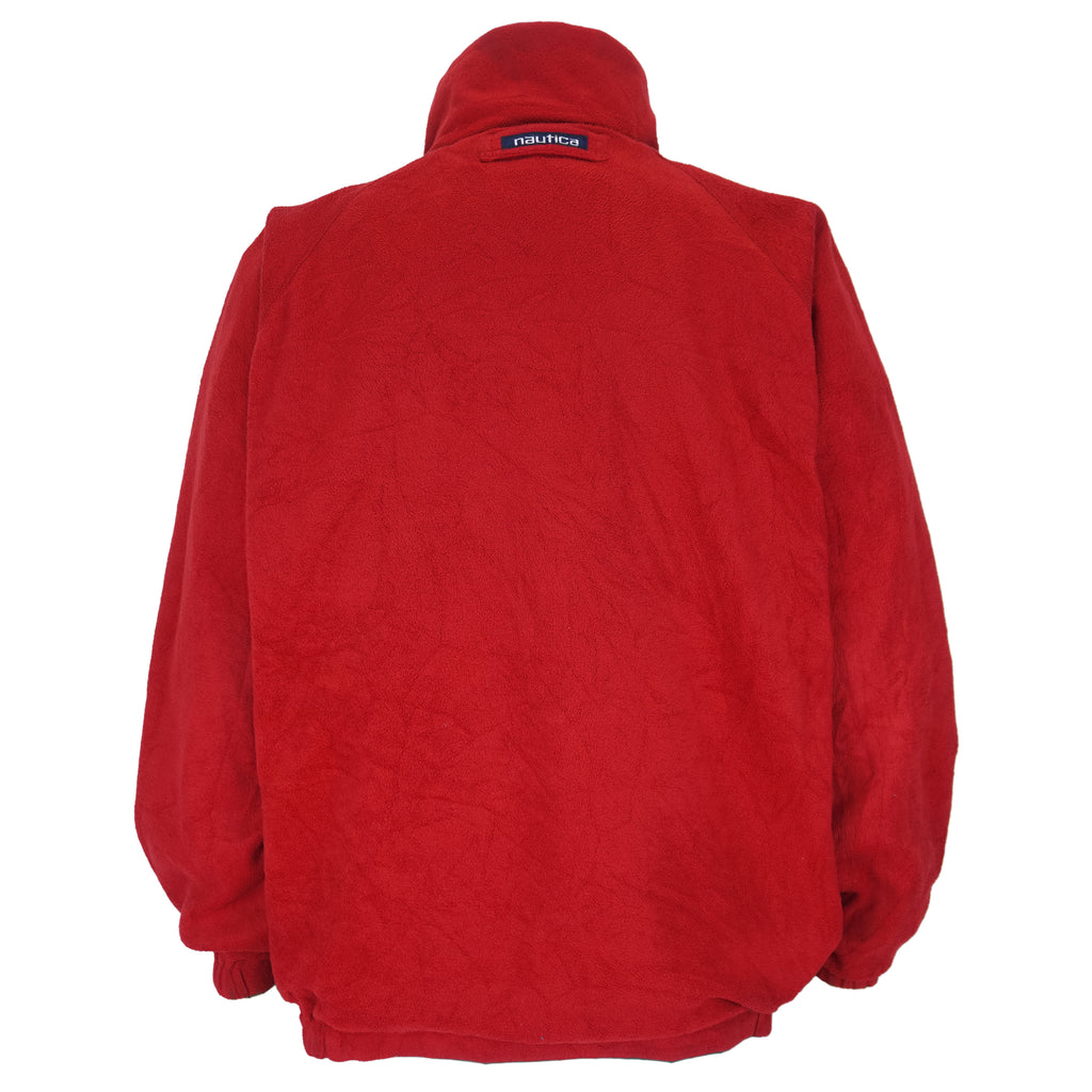 Nautica - Fleece Reversible Jacket 1990s X-Large