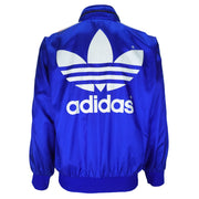 Adidas - Blue Big Logo Windbreaker 1990s Large Vintage retro
