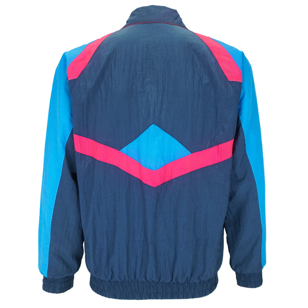 Puma - Blue & Pink Colorblock Windbreaker 1990s Medium