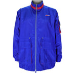 Nike - Blue Embroidered Windbreaker 1990s Large