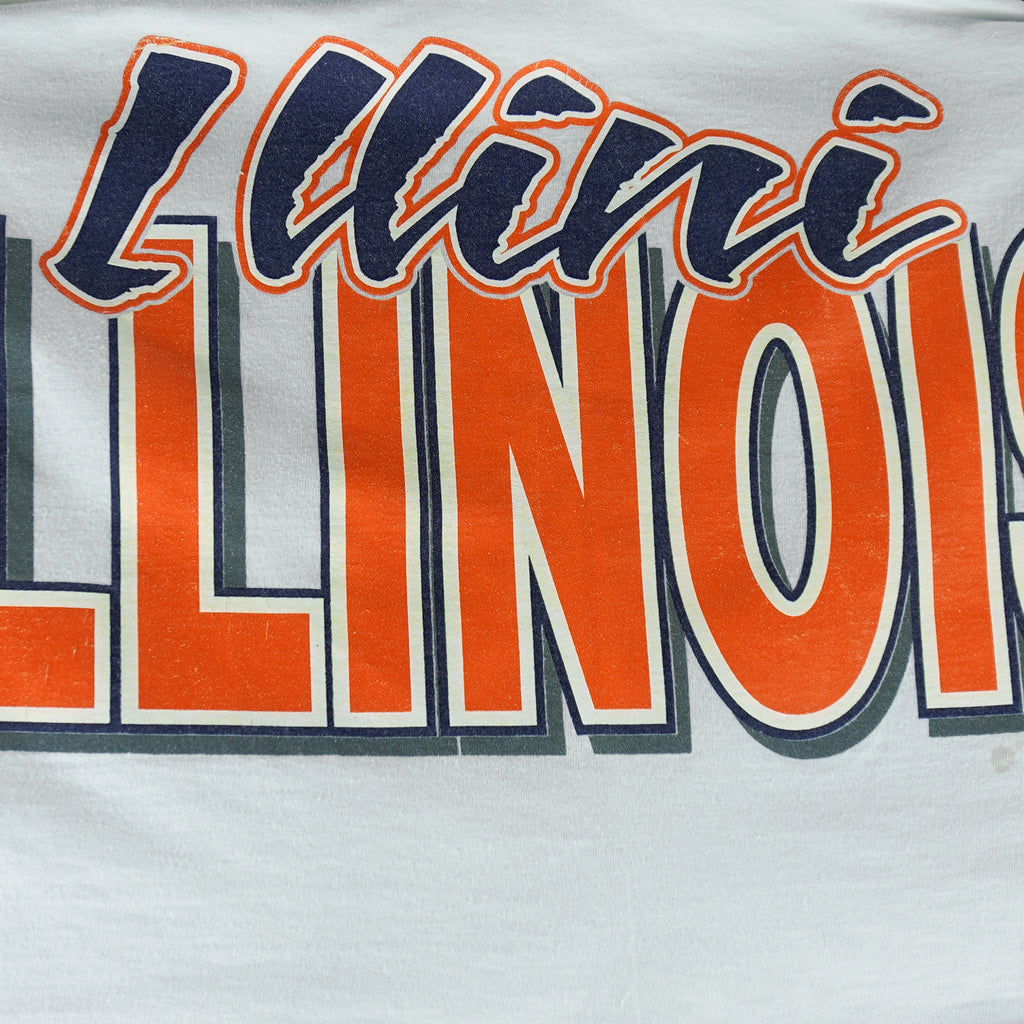 NCAA (Tultex) - Illinois Fighting Illini Football T-Shirt 1990s X-Large