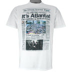 Vintage (Front Pages) - Atlanta As Host Of The Olympic Games T-Shirt 1996 Large vintage retro