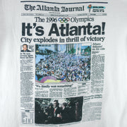 Vintage (Front Pages) - Atlanta As Host Of The Olympic Games T-Shirt 1996 Large vintage retro