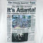 Vintage (Front Pages) - Atlanta As Host Of The Olympic Games T-Shirt 1996 Large vintage retro