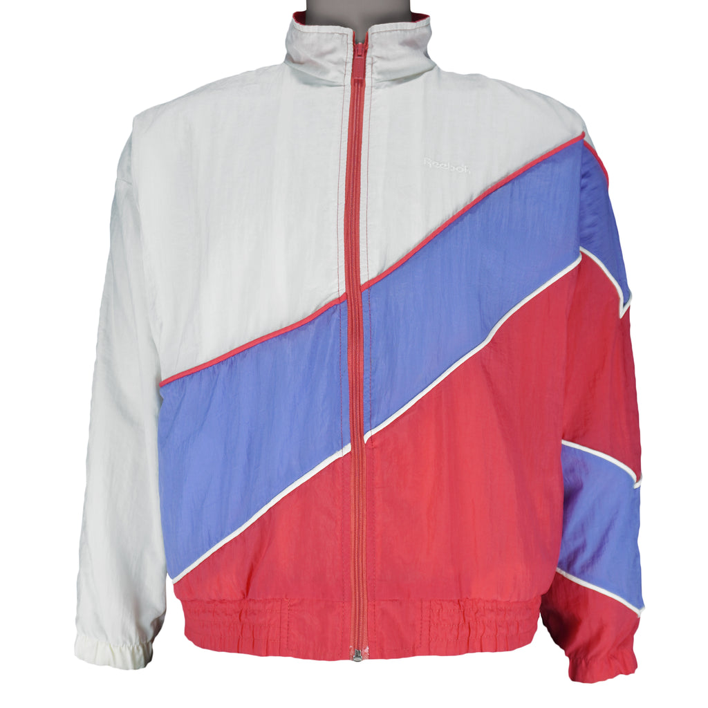 Reebok - Pink & Purple Colorblock Windbreaker 1990s Medium