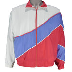 Reebok - Pink & Purple Colorblock Windbreaker 1990s Medium
