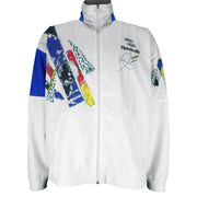 Reebok - White Funky Abstract Colorway Jacket 1990s Medium vintage retro