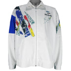 Reebok - White Funky Abstract Colorway Jacket 1990s Medium vintage retro