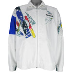 Reebok - White Funky Abstract Colorway Jacket 1990s Medium vintage retro