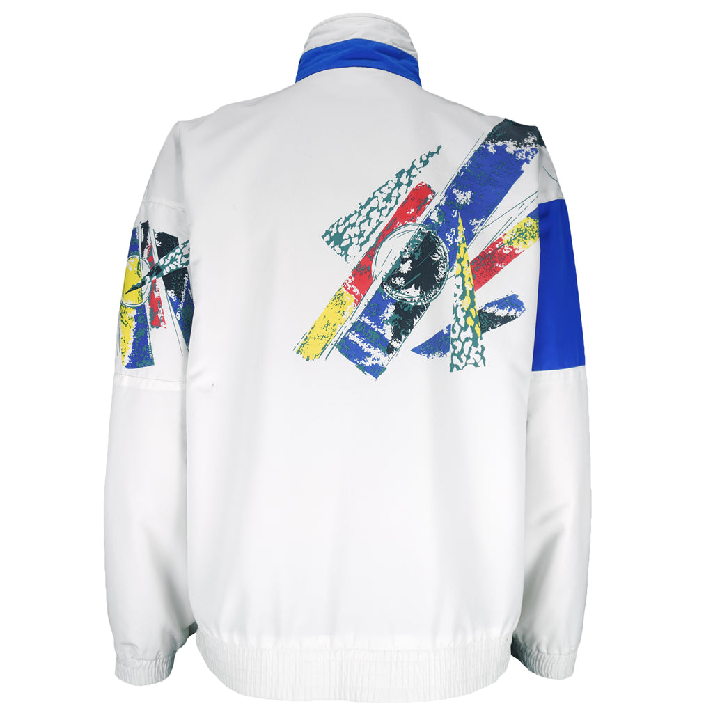 Reebok - White Funky Abstract Colorway Jacket 1990s Medium vintage retro