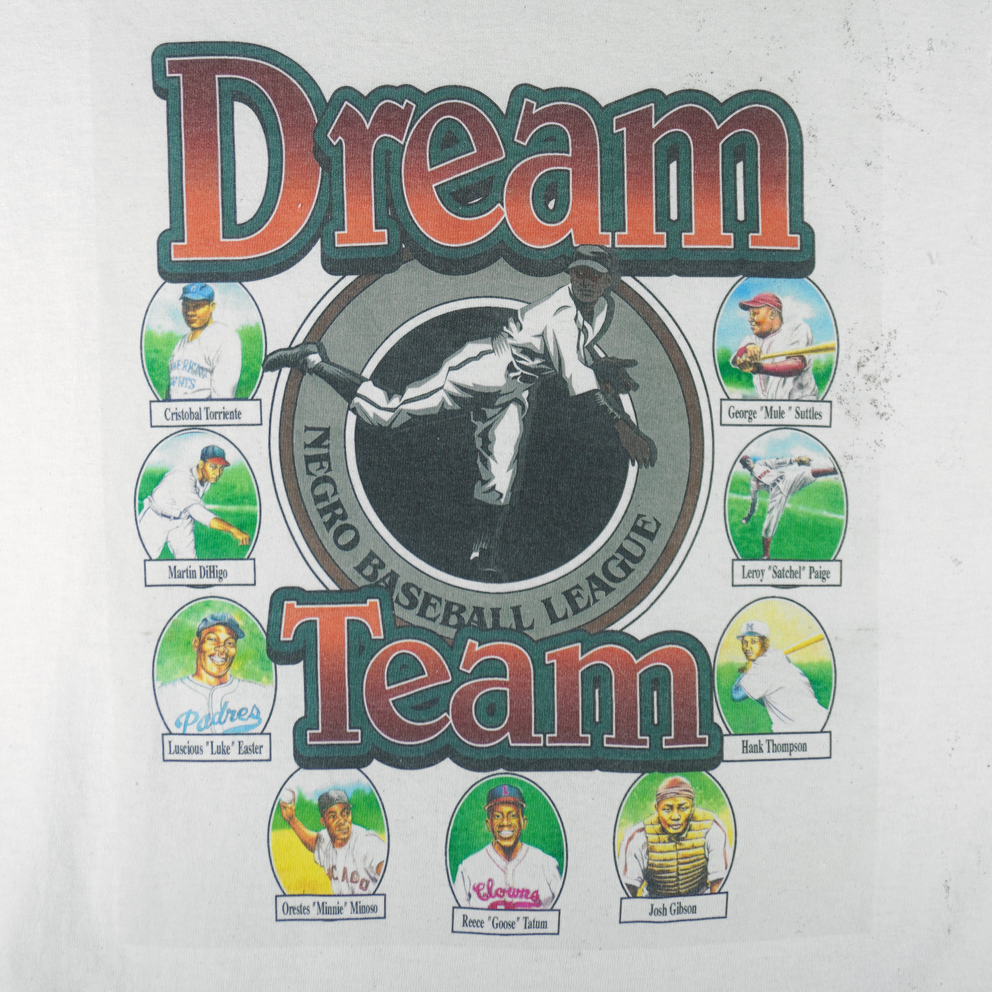 MLB - The Negro Leagues Dream Team Players Caricature T-Shirt 1990s Large