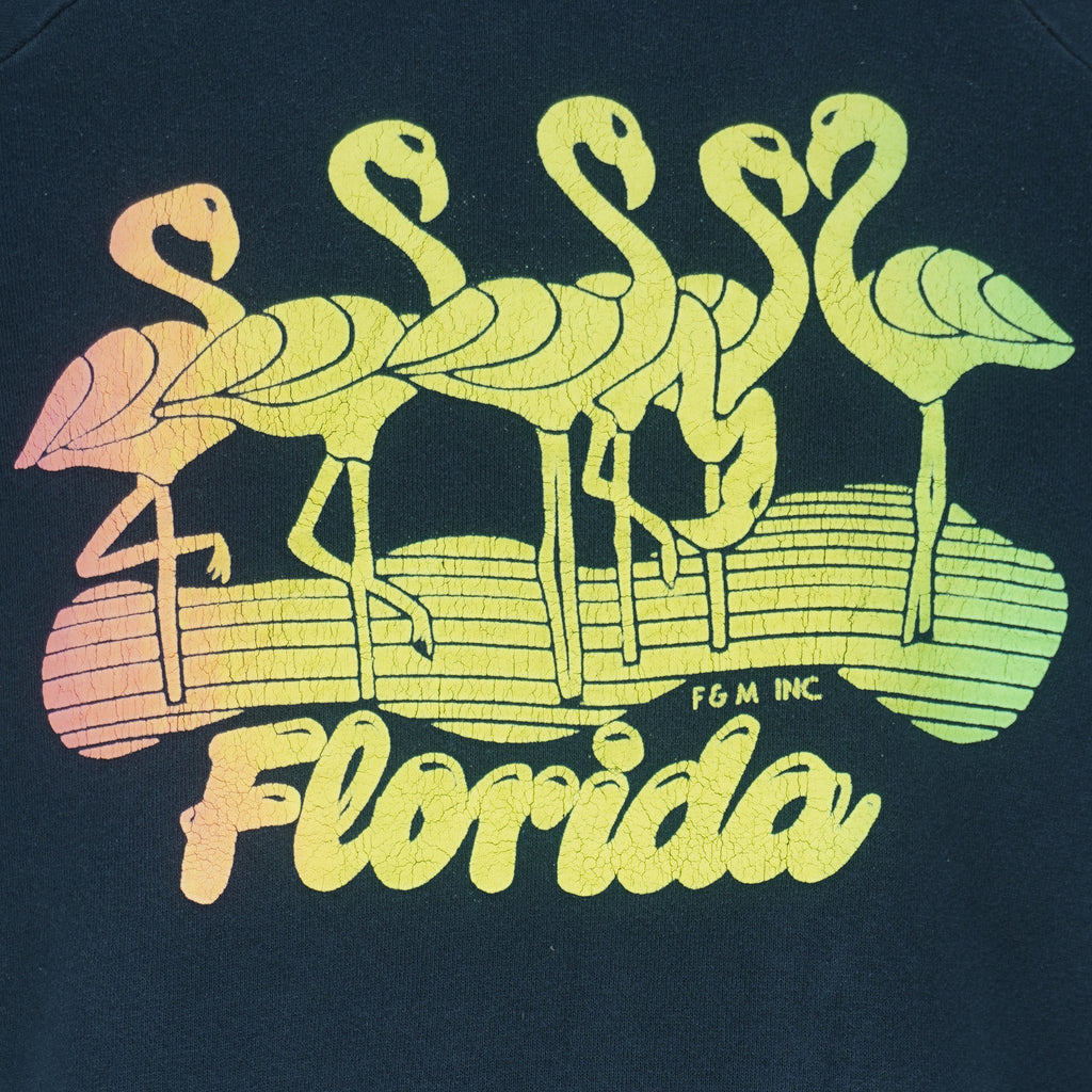 Vintage - Florida Flamingo Crew Neck Sweatshirt 1990s Large vintage retro