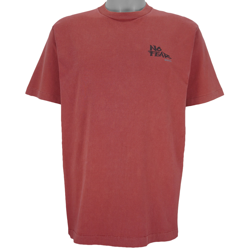 Vintage (No Fear) - Second Place Is The First Loser Red T-Shirt 1990s Large