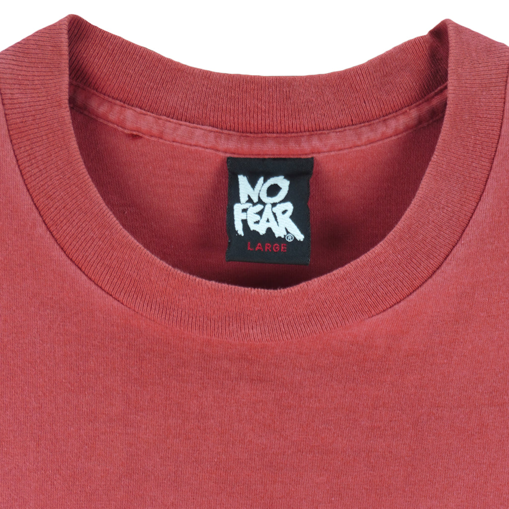 Vintage (No Fear) - Second Place Is The First Loser Red T-Shirt 1990s Large