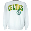 NBA (Medallion) - Boston Celtics Crew Neck Sweatshirt 1990s Large Vintage Retro Basketball