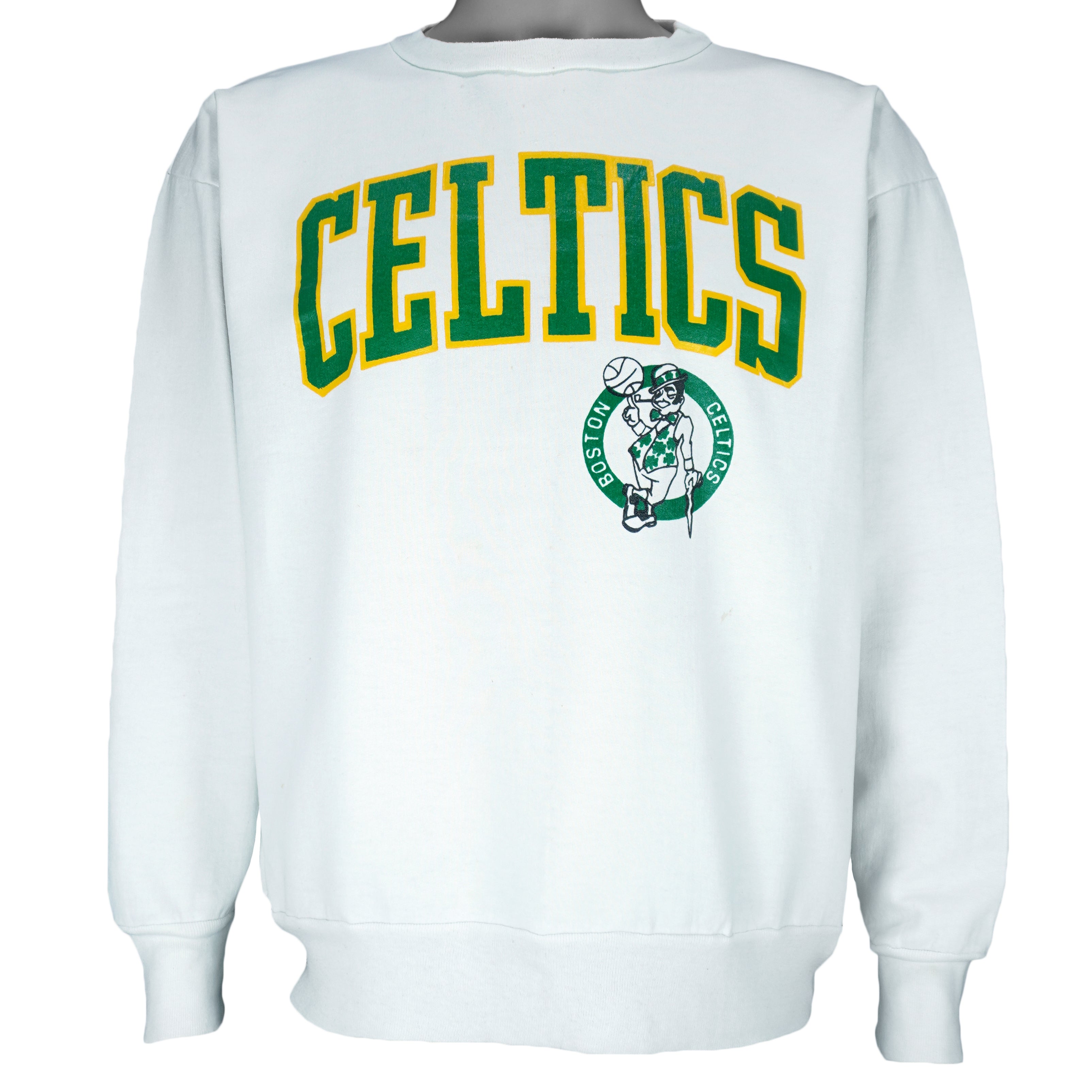 NBA (Medallion) - Boston Celtics Crew Neck Sweatshirt 1990s Large Vintage Retro Basketball