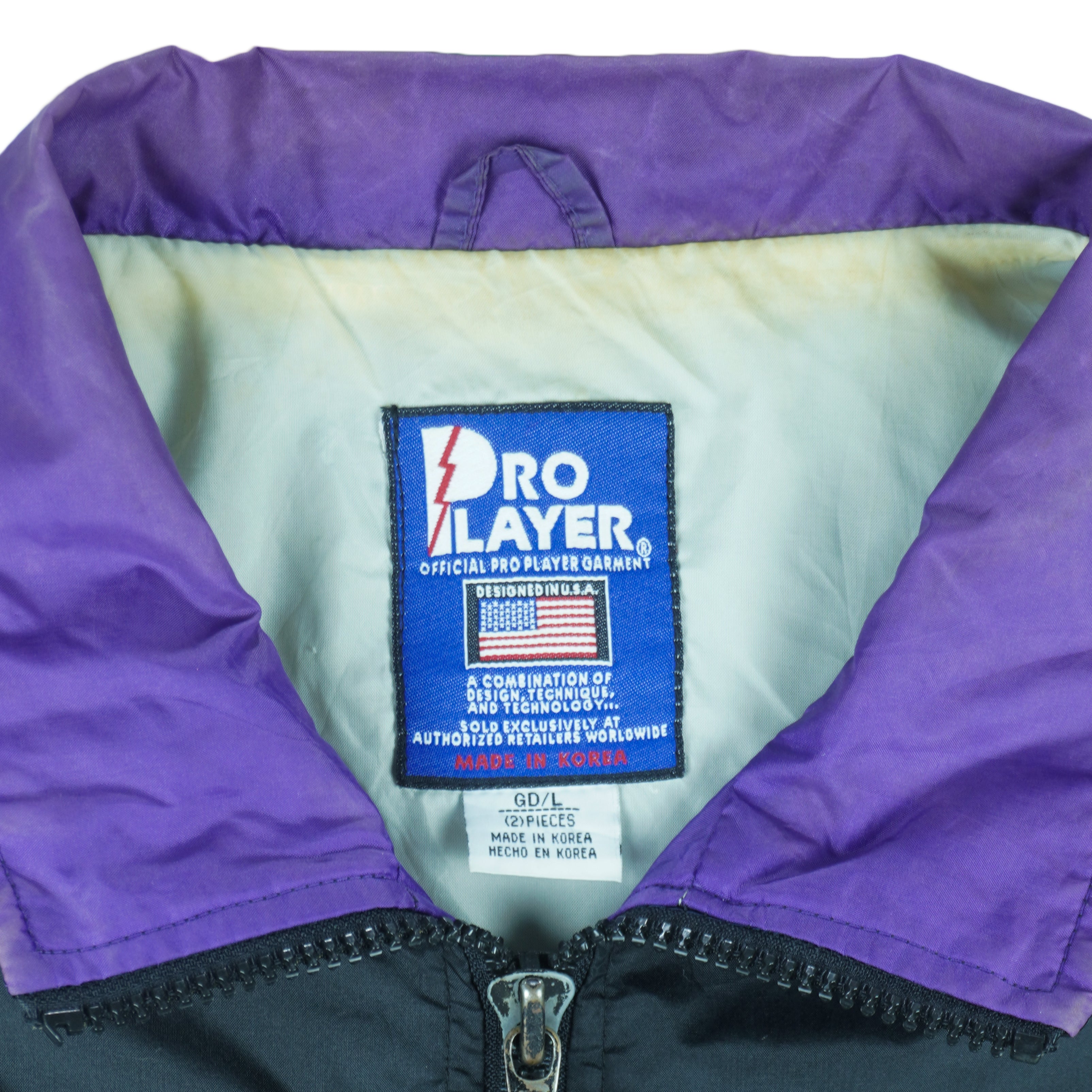NCAA (Pro Player) - Kansas State Wildcats Windbreaker 1990s Large Vintage Retro basketball