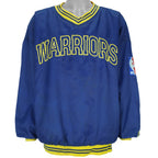 NBA (Pro Player) - Golden State Warriors Pullover Windbreaker 1990s Large Vintage Retro basketball