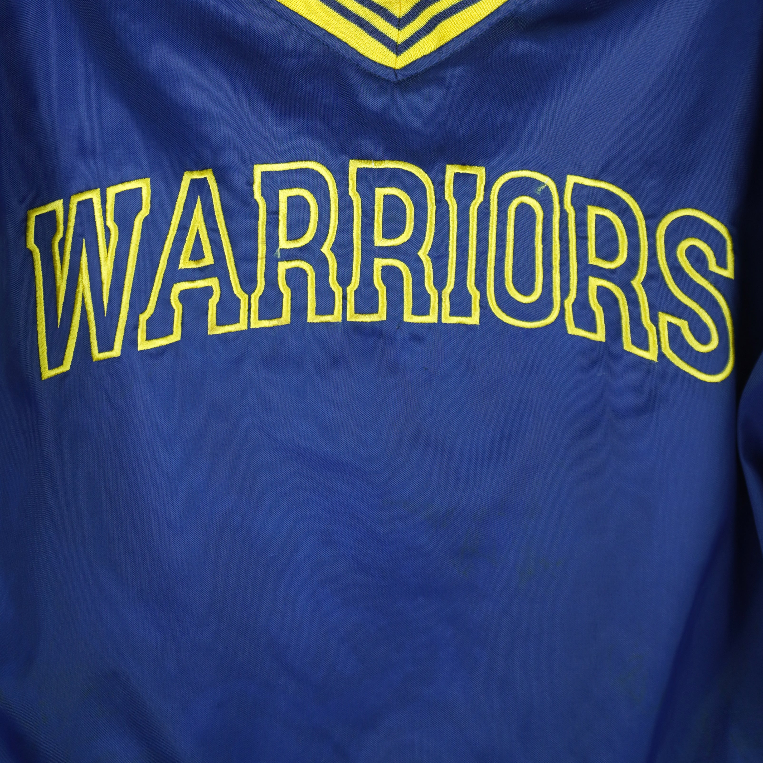 NBA (Pro Player) - Golden State Warriors Pullover Windbreaker 1990s Large Vintage Retro basketball
