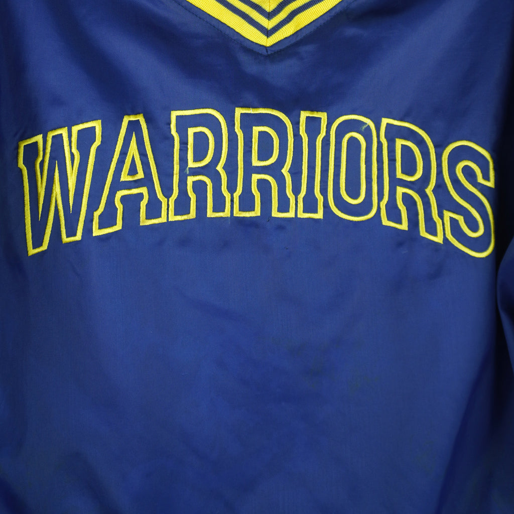 NBA (Pro Player) - Golden State Warriors Pullover Windbreaker 1990s Large Vintage Retro basketball