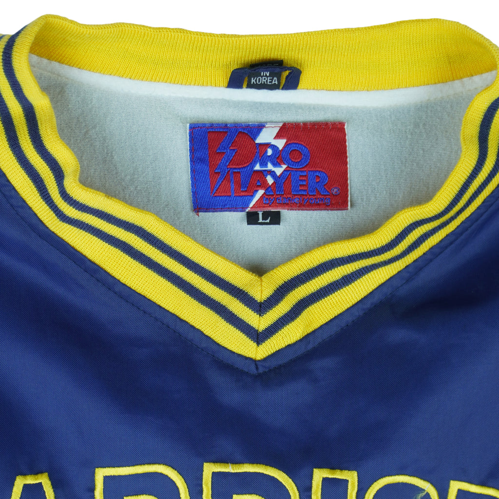 NBA (Pro Player) - Golden State Warriors Pullover Windbreaker 1990s Large Vintage Retro basketball