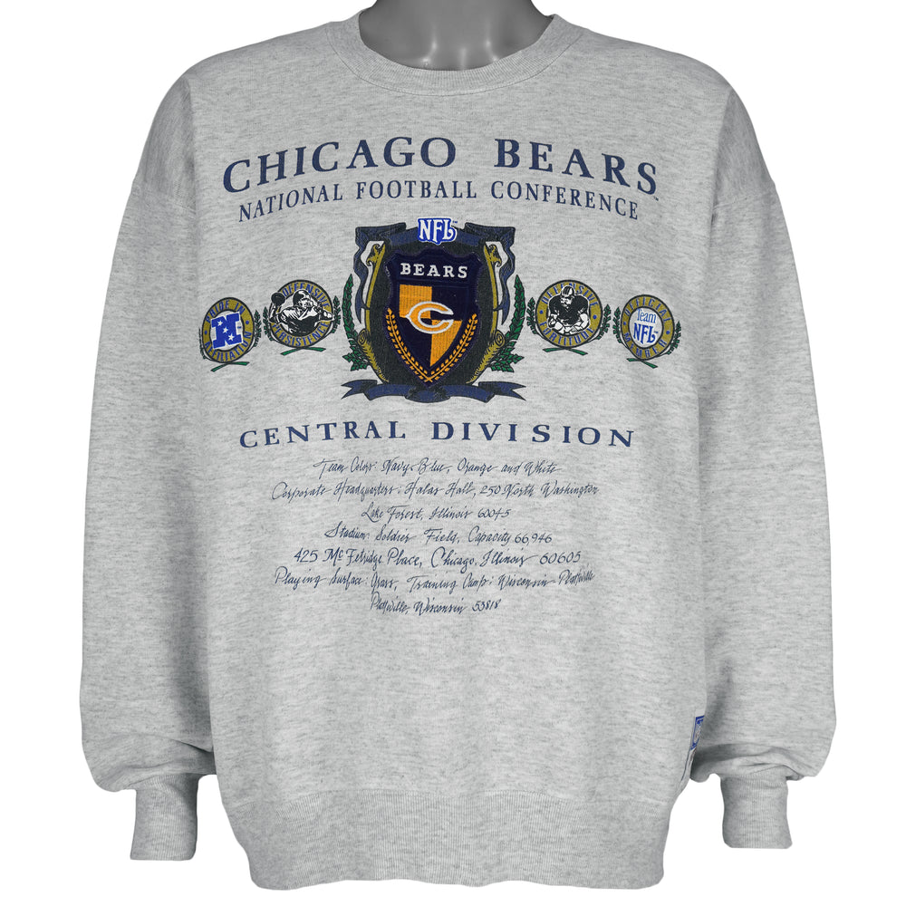 NFL (Nutmeg) - Chicago Bears Crew Neck Sweatshirt 1990s X-Large Vintage Retro football