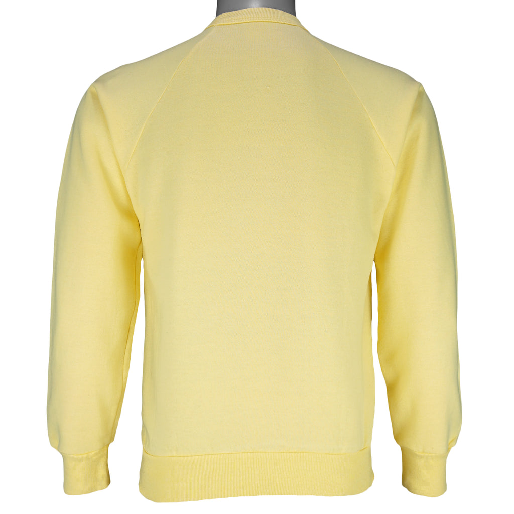 Vintage - Yellow Baptiste Lake Canada Bird and Sun Sweatshirt 1980s Small Vintage Retro