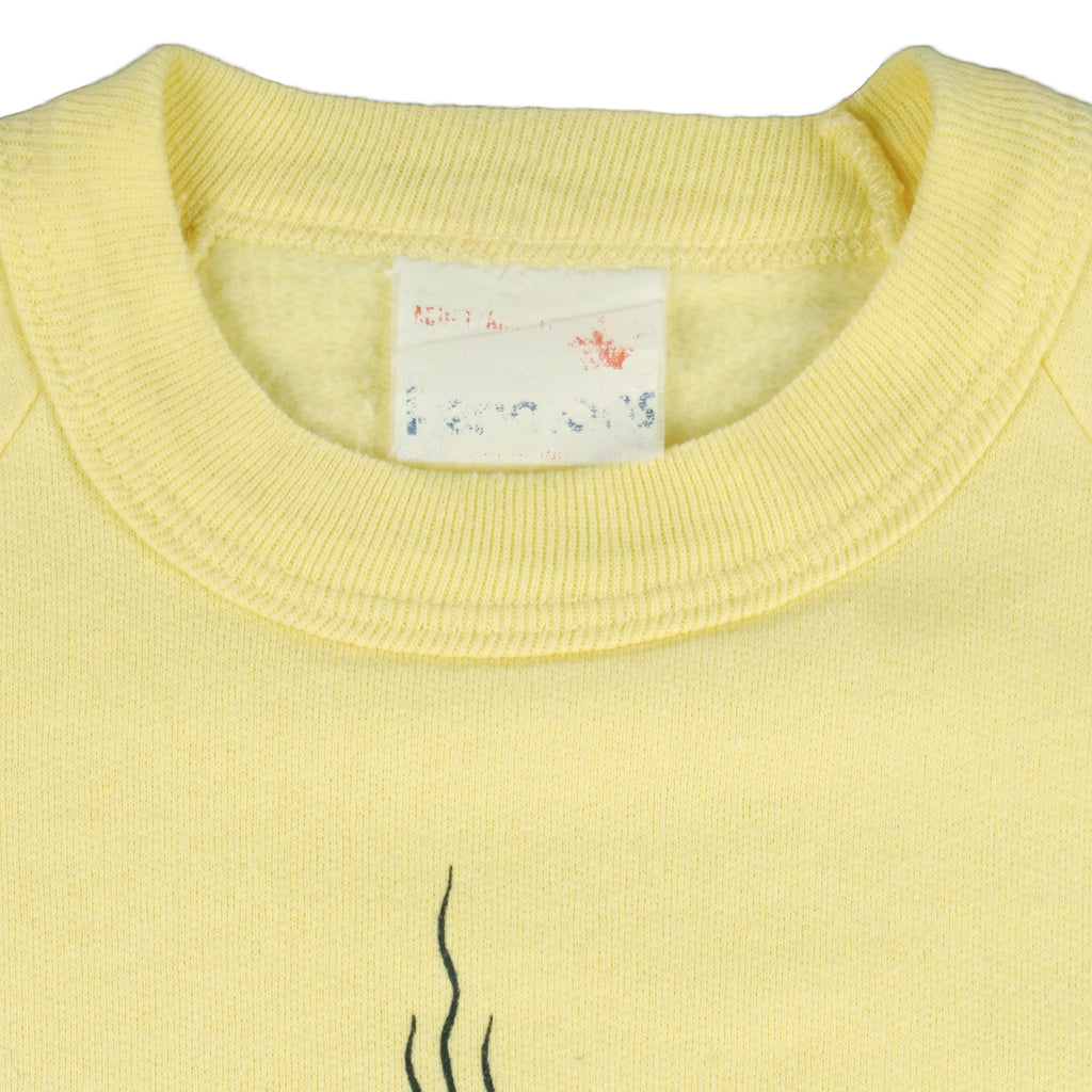 Vintage - Yellow Baptiste Lake Canada Bird and Sun Sweatshirt 1980s Small Vintage Retro