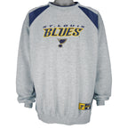 NHL - St. Louis Blues Embroidered Crew Neck Sweatshirt 1990s Large Vintage Retro Hockey
