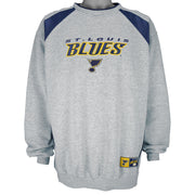 NHL - St. Louis Blues Embroidered Crew Neck Sweatshirt 1990s Large Vintage Retro Hockey