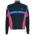 Nike - Navy Blue Zip-up Windbreaker Jacket 1990s Small Vintage Retro