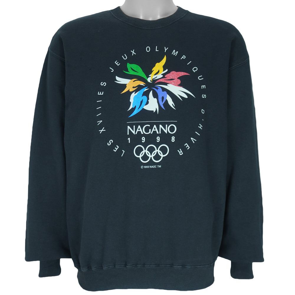 Vintage - Nagano 1998 Winter Olympics Games Sweatshirt 1998 Medium Vintage Retro