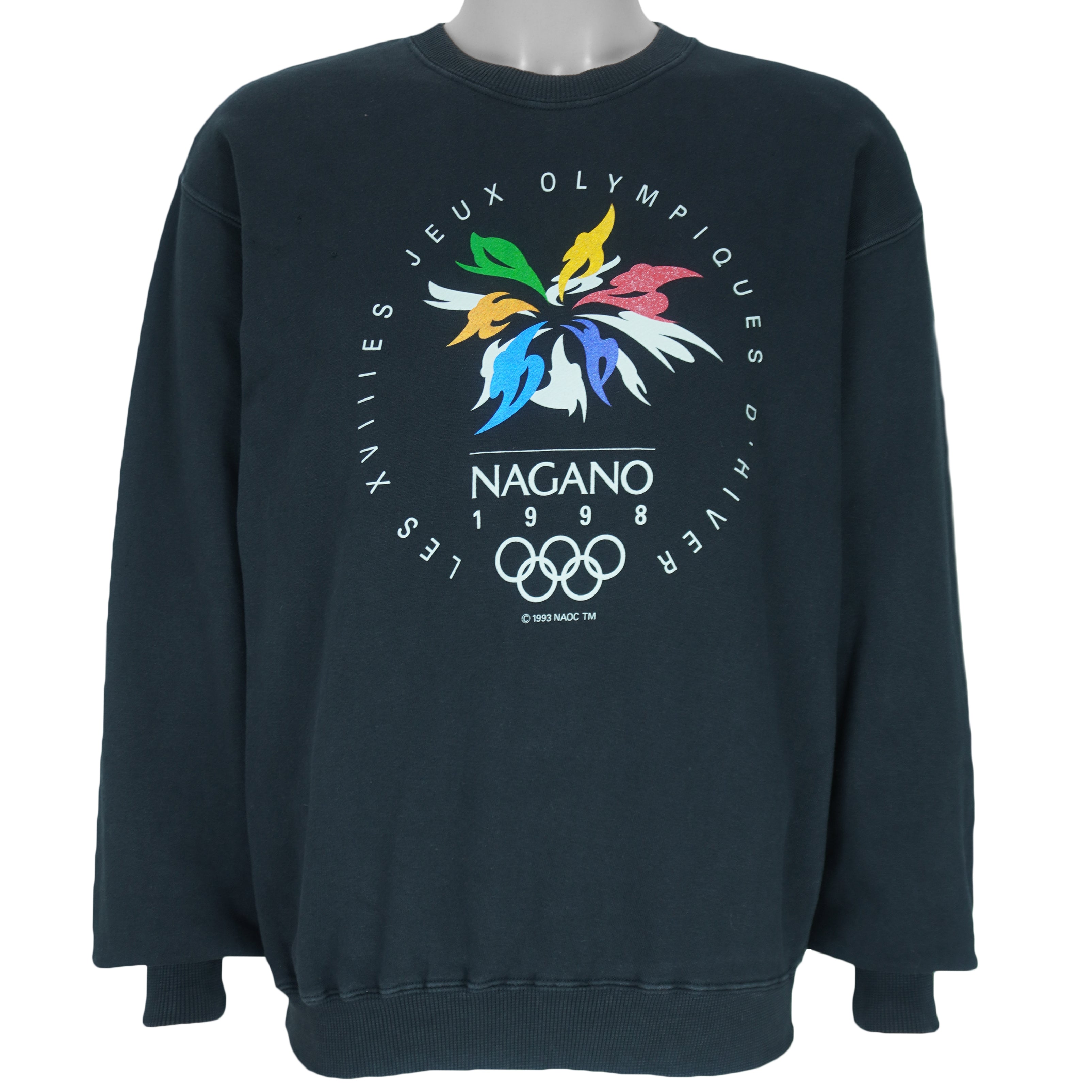 Vintage - Nagano 1998 Winter Olympics Games Sweatshirt 1998 Medium Vintage Retro