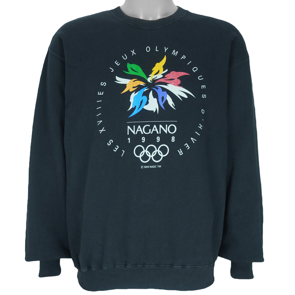 Vintage - Nagano 1998 Winter Olympics Games Sweatshirt 1998 Medium Vintage Retro
