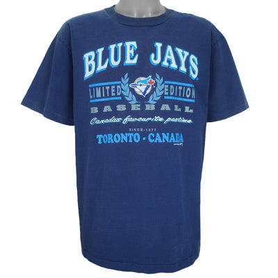 MLB (Waves) - Navy Blue Toronto Blue Jays T-Shirt 1992 X-Large