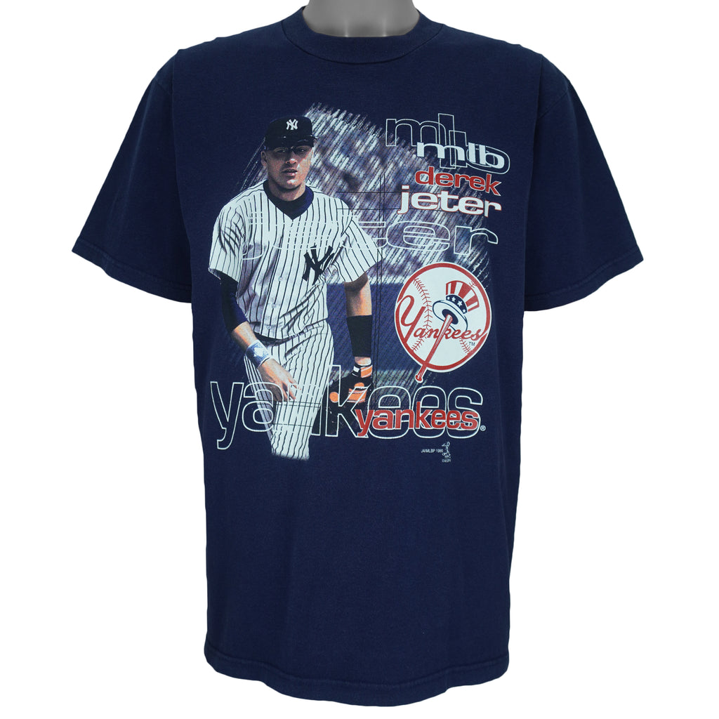 MLB - New York Yankees Derek Jeter T-Shirt 1999 Large Vintage Retro Baseball
