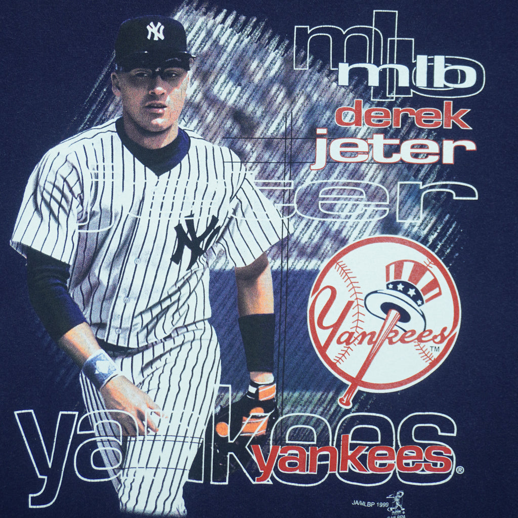MLB - New York Yankees Derek Jeter T-Shirt 1999 Large Vintage Retro Baseball