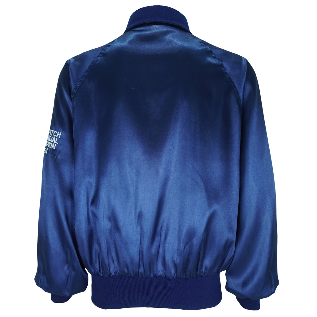 Molson - Coors Slo-Pitch Button-Up Satin Bomber Jacket 1991 Medium Vintage Retro