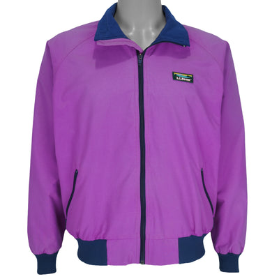 LL Bean - Purple Bomber Jacket 1980s Large