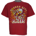 NFL (Calapull) - Kansas City Chiefs Big Logo T-Shirt 1990s Large Vintage Retro Football