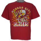 NFL (Calapull) - Kansas City Chiefs Big Logo T-Shirt 1990s Large Vintage Retro Football