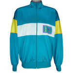 Adidas - Blue Colorblock Sports Track Jacket 1990s Large Vintage Retro