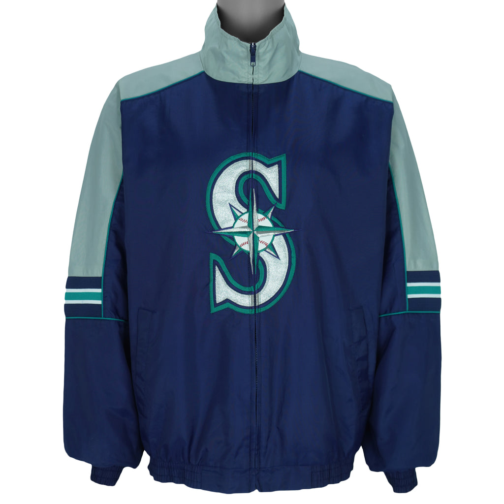 MLB (Majestic) - Seattle Mariners Windbreaker 1990s X-Large Vintage Retro Baseball
