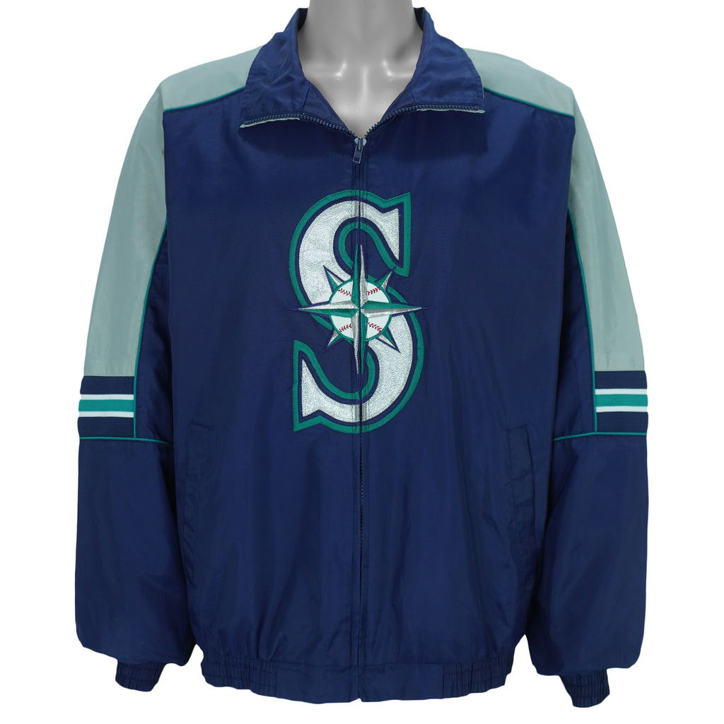 MLB (Majestic) - Seattle Mariners Windbreaker 1990s X-Large Vintage Retro Baseball