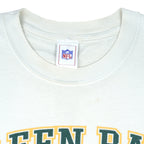 Vintage NFL Green Bay Packers spell-out and big-logo T-Shirt. White in color, fits large size and is in excellent condition.