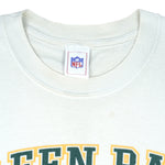 Vintage NFL Green Bay Packers spell-out and big-logo T-Shirt. White in color, fits large size and is in excellent condition.