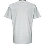 1990s vintage NHL Red Wings hockey puck T-Shirt by Fruit Of The Loom. Grey in color, with big spell-out, fits Large size and is in excellent condition