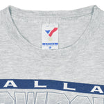 1993 vintage NFL Dallas Cowboys World champions spell-out T-Shirt. Grey in color with words "How 'Bout The Cowboys!" on front, Large in size and in very good condition.